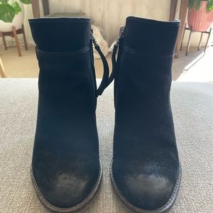 Sam Edelman Distressed suede booties